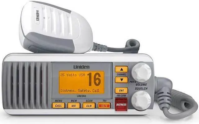 Alt view image 14 of 20 - Uniden - UM385 - Uniden - Um385 25 Watt Fixed Mount Class D Submersible Vhf Marine Radio With 4 Digit & B Channels
