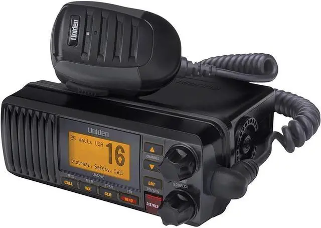 Alt view image 5 of 13 - UNIDEN - UM385BK 25 WATT FIXED MOUNT CLASS D SUBMERSIBLE VHF MARINE RADIO WITH 4 DIGIT & "B" CHANNELS -BLACK