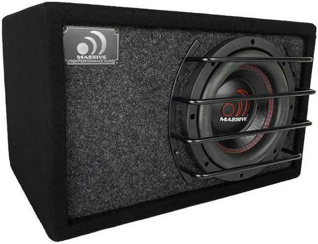 Main image of MASSIVE AUDIO BG8 8" 400W RMS 2-OHM LOADED PORTED SUBWOOFER ENCLOSURE NEW BG-8