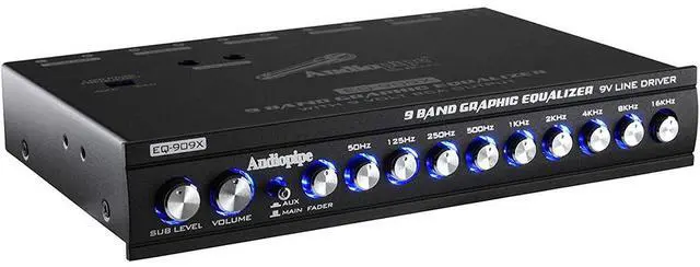 Alt view image 14 of 19 - Audiopipe EQ909X Voltage Display 9 Band Equalizer