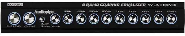 Alt view image 15 of 19 - Audiopipe EQ909X Voltage Display 9 Band Equalizer
