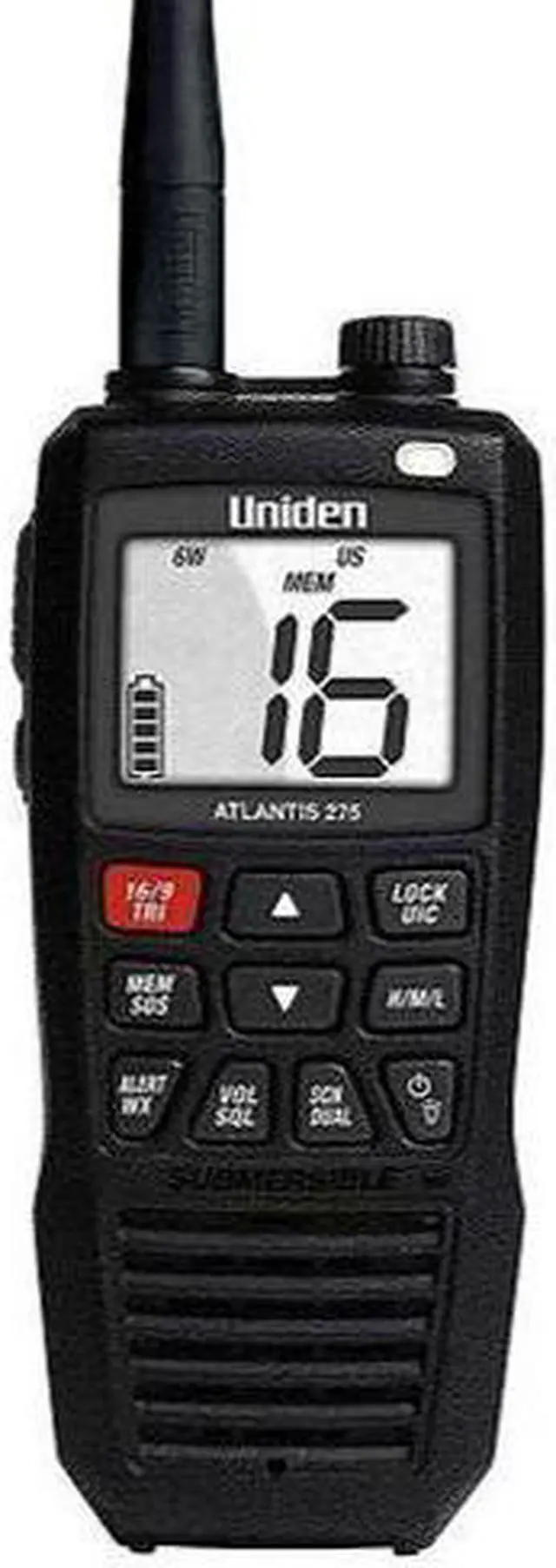 Alt view image 7 of 14 - Uniden Atlantis 275 Floating Handheld VHF Marine Radio - ATLANTIS 275