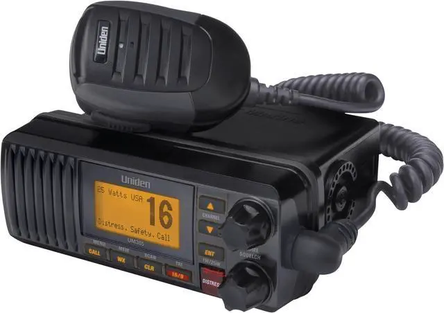 Alt view image 4 of 13 - UNIDEN - UM385BK 25 WATT FIXED MOUNT CLASS D SUBMERSIBLE VHF MARINE RADIO WITH 4 DIGIT & "B" CHANNELS -BLACK