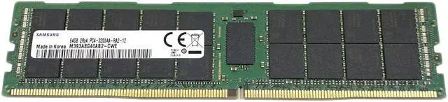 Main image of Samsung 64GB DDR4 3200 PC4 25600 Server Memory M393A8G40AB2 CWE RDIMM ECC Registered RAM