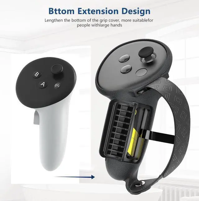 Alt view image 5 of 6 - Meta Quest3/3S Handle Cover with removable battery cover, Premium Silicone Accessory