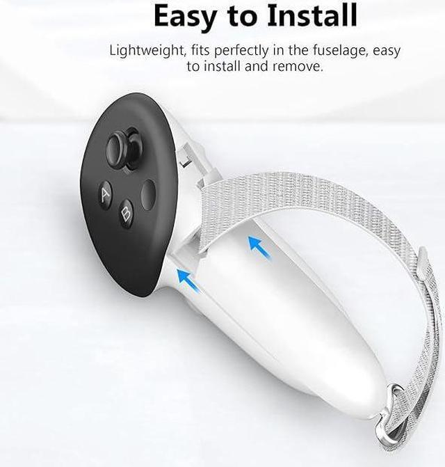 Alt view image 6 of 6 - Controller Grips Compatible with Meta Quest 3S/Quest 3 Accessories, Adjustable Knuckle Straps Fits Most Hands, Soft Hand Cover for Official Charging Dock Battery