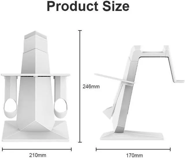 Alt view image 4 of 7 - VR Stand Compatible with Oculus Meta Quest 2/Meta Quest 3/Oculus Meta Quest 3S Stand and Touch Controllers Accessories for PSVR 2/Rift S/Valve Index/HTC Vive Focus Vision
