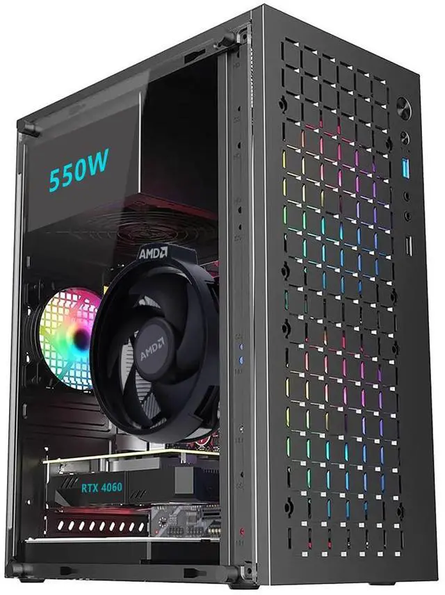 Main image of WEIMISEN Gaming PC, AMD R5 5600X, RTX4060, B550 Chipest, 16G(8G*2)DDR 4th 3200MHz, 1T M.2 SSD, Wifi 6 & Bt 5, PSU 550W,  Win 11 Pro