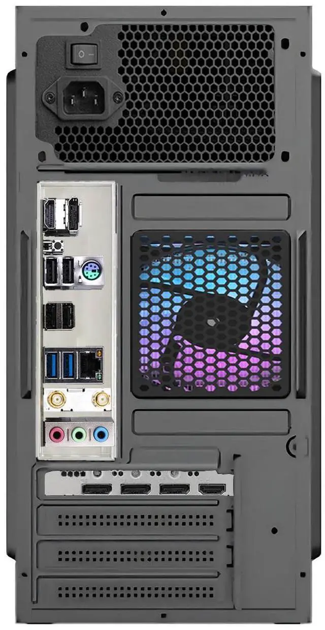 Alt view image 7 of 7 - WEIMISEN Gaming AI PC, AMD Ryzen 5 9500F(Up to 5 GHz), Geforce RTX 5060 (8G), 32G  DDR5(16G*2), B650 Chipest, 1T M.2 SSD(100G partition for system), Wifi 6 + bt 5, 550W PSU, Win 11 Pro