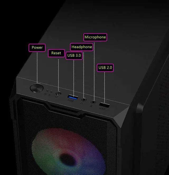 Alt view image 6 of 7 - WEIMISEN 3A Gaming PC, AMD Ryzen 7 8700F(AI Available),  Radeon RX 7600( 8GB), B650 Motherboard, 32G DDR5-5200Mhz ( 2x16GB dual-channel), 1TB NVMe SSD, 550W PSU, Wifi 6, Bt 5, Win 11 Pro