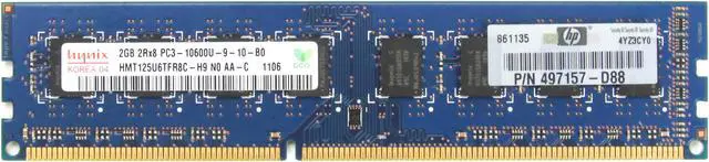 Main image of Hynix 2GB 240-Pin DDR3 SDRAM DDR3 1333 (PC3 10600) Desktop Memory Model HMT125U6TFR8C-H9 OEM NEW