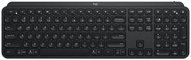 Logitech MX Keys Advanced Wireless Illuminated Keyboard, Backlighting,  Bluetooth, USB-C, Apple macOS, Microsoft Windows, Linux, iOS, Android,  Metal Build Black Keyboards