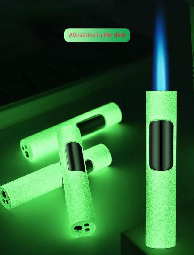 unique design refill windproof cigarette wholesale smoking torch lighters  luminous lighter 