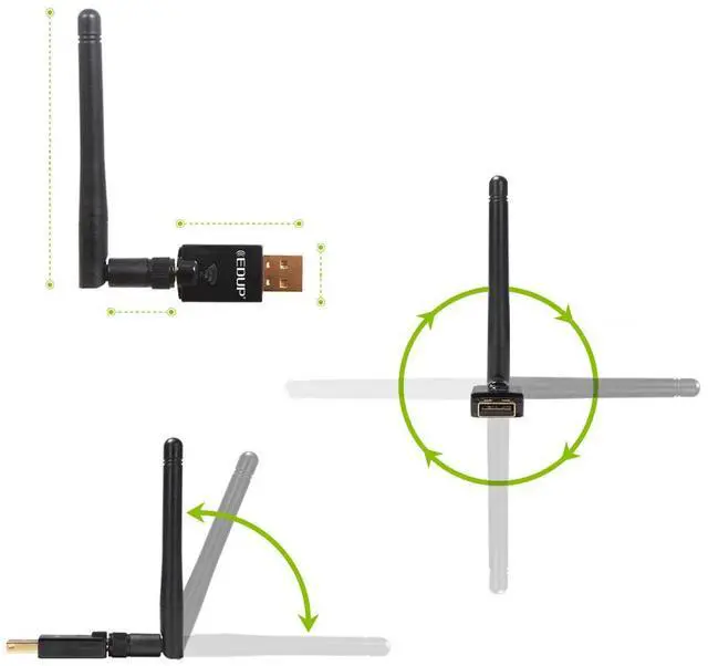 Alt view image 5 of 14 - USB Wifi Adapter for PC, EDUP AC600M USB Wi-fi Dongle 802.11ac Wireless Network Adapter with Dual Band 2.4GHz/5Ghz High Gain Antenna for Desktop Laptop support Windows XP/Vista/7/8.1/10 Mac 10.7-10.15