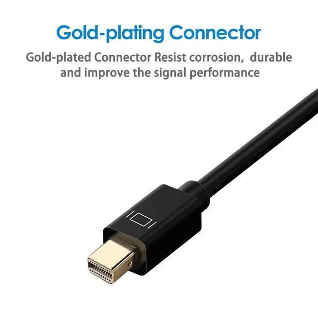 Alt view image 4 of 7 - Nurbenn Mini DisplayPort to HDMI Adapter (Thunderbolt 2.0) 4K Mini DP to HDMI Adapter Cable suitable for MacBook Pro MacBook Air, iMac, Surface Book Pro 3/4/5, Thinkpad, Google Pixel Chromebook