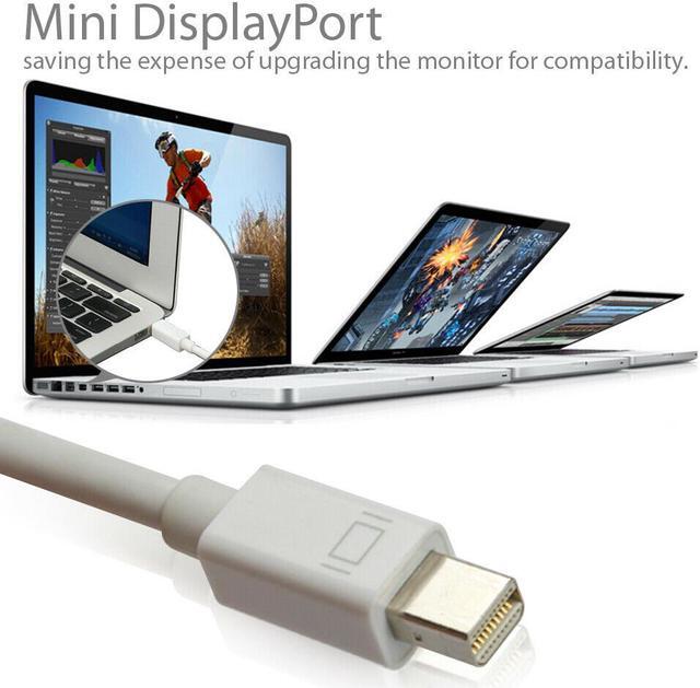Alt view image 6 of 7 - Nurbenn Mini DisplayPort (Mini DP) to HDMI Cable, 4K Ready, 6 Feet Mini DP Display Port to HDMI Converter(Adapter) Gold-Plated Cord for MacBook Air, Mac Mini, Microsoft Surface Pro 3/4, etc - White