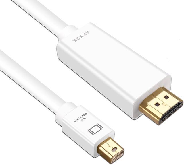 Main image of Nurbenn Mini DisplayPort (Mini DP) to HDMI Cable, 4K Ready, 6 Feet Mini DP Display Port to HDMI Converter(Adapter) Gold-Plated Cord for MacBook Air, Mac Mini, Microsoft Surface Pro 3/4, etc - White