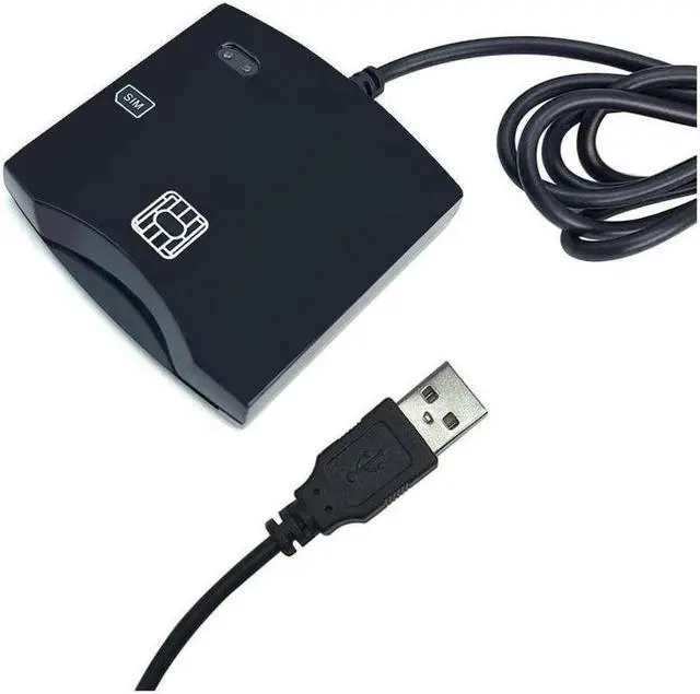 Alt view image 4 of 6 - Gillbro's EMV SIM eID Smart Chip Card Reader Writer Programmer #N68 DOD Military USB Common Access CAC Smart Card Reader + SDK Kit, Compatible Windows (Black)