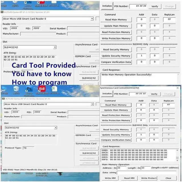 Alt view image 6 of 6 - Gillbro's EMV SIM eID Smart Chip Card Reader Writer Programmer #N68 DOD Military USB Common Access CAC Smart Card Reader + SDK Kit, Compatible Windows (Black)