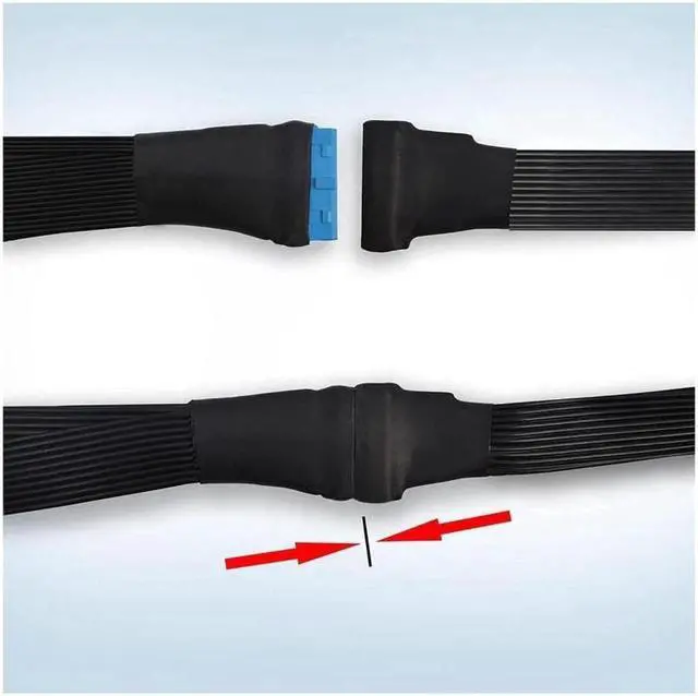 Alt view image 4 of 6 - Gillbro's USB 3.0 Header Extension Cable 19/20 Pin 1 to 2 Y Splitter Internal Extension Adapter DIY(5.9 inch)