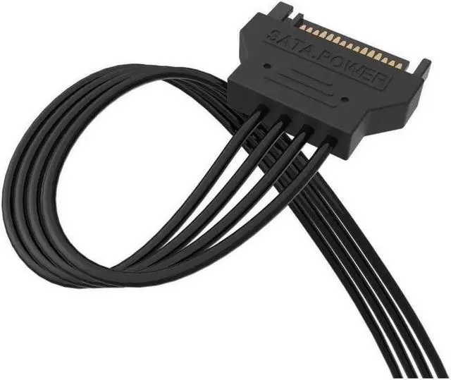 Alt view image 4 of 6 - Gillbro's 3 Pack SATA Power Extension Cable 3Pack 15 Pin SATA Male to Female Extender Power Adapter Cable for Serial ATA Hard Drives, SATA HDD, SSD, CD Driver, CD Writer, CD ROM Drives 18 Inch(50cm)