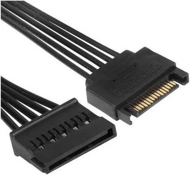 Alt view image 2 of 6 - Gillbro's SATA Power Splitter Cable SATA 15 Pin Male to 5 Female Power Splitter Extension Cable Serial ATA Power Cable Splitter Hard Drive Power Cable (50cm+10cm+10cm+10cm+10cm)