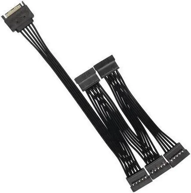 Alt view image 6 of 6 - Gillbro's SATA Power Splitter Cable SATA 15 Pin Male to 5 Female Power Splitter Extension Cable Serial ATA Power Cable Splitter Hard Drive Power Cable (50cm+10cm+10cm+10cm+10cm)