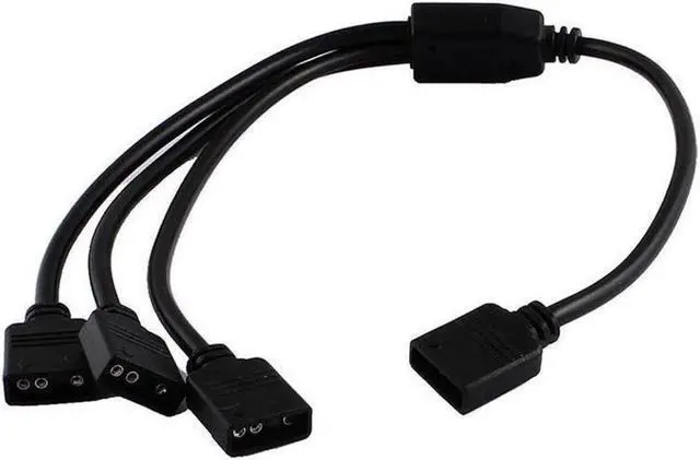 Alt view image 2 of 4 - Gillbro's  2 Pack 5V 3-Pin RGB 3-Way Female to x Female RBW LED Strip Splitter Cable,3 Port AURA RGB Lighting Hub w/ Gender Changer Adapter - 1 Foot