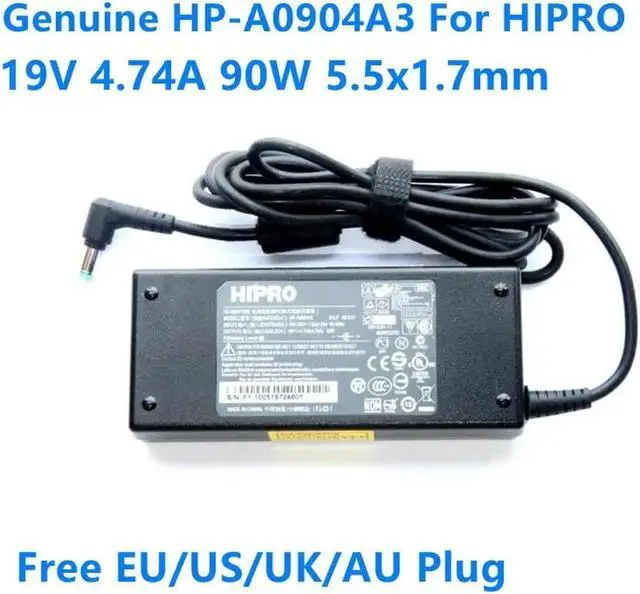 Main image of Aomoproing Laptop Charger For 19V 4.74A 90W V5-561G 4741G R7-571G 5532 HIPRO HP-A0904A3 Power Supply AC Adapter PA-1900-34