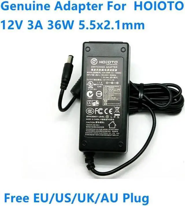 Main image of Aomoproing 12V 3A 36W ADS-45NP-12-1 ADS-65LSI-12-1 12036G Power Supply AC Adapter For Monitoring Video Recorder