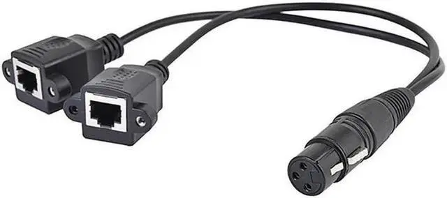 Main image of Aomoproing FOR Dual XLR 3Pin Male To RJ45 Female Audio Network Interface Female To XLR 3pin Female Audio Signal Systems and Radio Short Cable