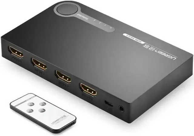 Main image of Aomoproing FOR HDMI Splitter 3 Port Hub Box Auto HD 4K x 2K 3D 1080p HD Switch 3 In 1 Out Switcher With Remote Control Power Adapter