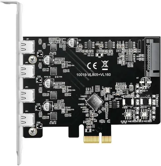 Main image of Aomoproing FOR Pci-E to dual Type-C USB3.1 Expansion Card 4 Port 5Gbps High-Speed Type C Adapter Card pcie converter tc usb 3.1