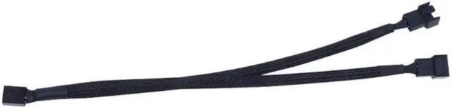 Main image of Aomoproing FOR 1 To 2 Way Y-Splitter Sleeved 4-Pin PWM Connector Fan Extension Adapter Cable