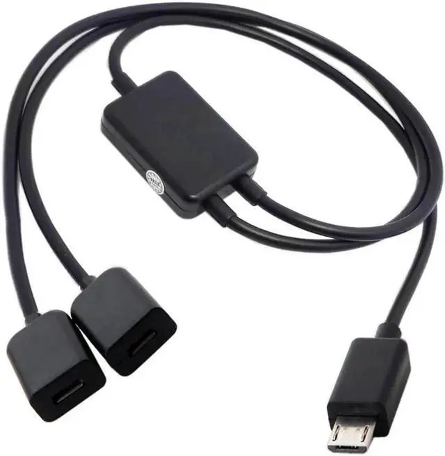 Main image of Aomoproing FOR Micro USB Female Hub Dual Ports to Micro USB Male Cable For Lap top PC Mouse Flash Disk Keyboard Card Reader Hard Disk