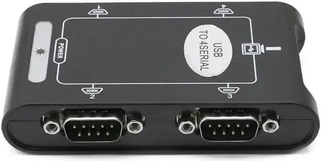 Main image of Aomoproing FOR 9pin RS232 USB 2.0 to 4 ports Serial DB9 COM Controller Connectors Adapter Hub