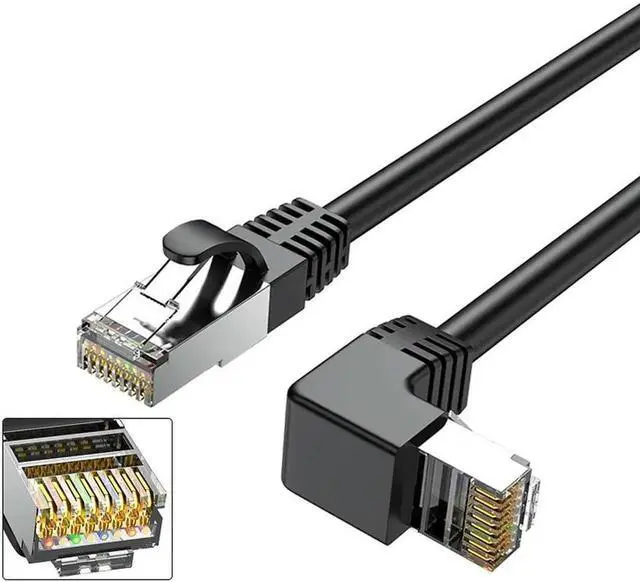 Main image of Aomoproing FOR Up And Down Bending Ethernet Cable Cat6 Lan Cable UTP CAT 6 RJ 45 Network Cable Patch Cord for Laptop Router RJ45 Network Cable