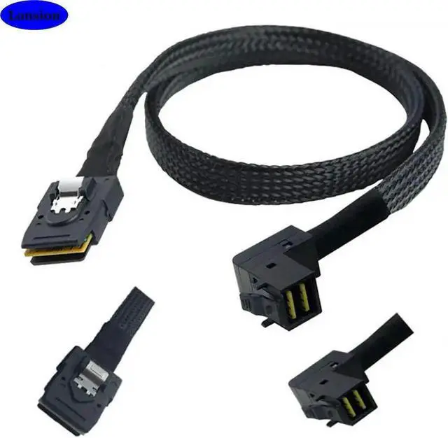 Main image of Aomoproing FOR MINI SAS SFF-8643 90 degree to SAS SFF-8087 server con tion Cable