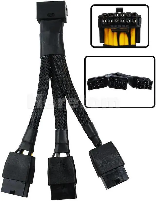 Main image of Aomoproing FOR Modular GPU 3x8-pin Female to 16Pin Power Supply Cable PCIE5.0 12V WR For RTX4090 4080 Video Card Graphics Card Connector