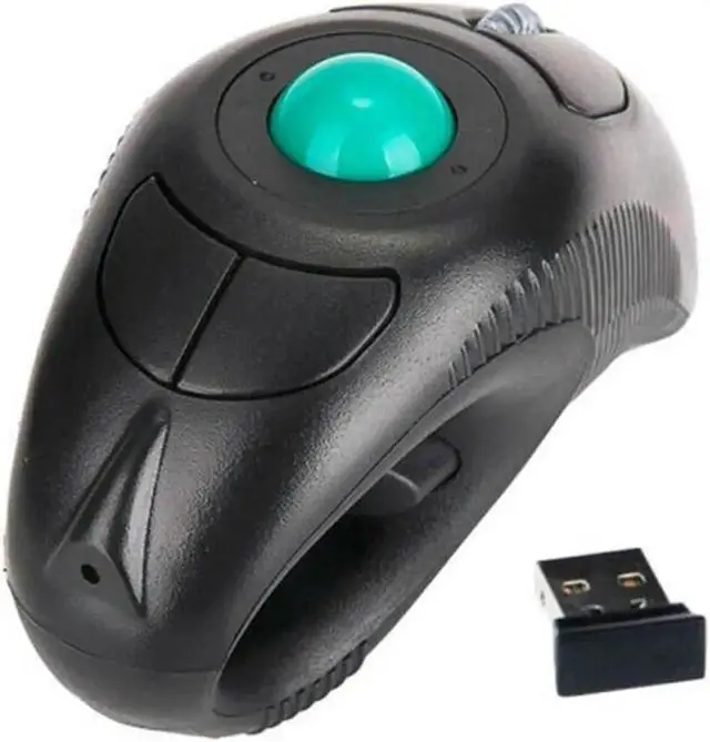 Alt view image 2 of 2 - Aomoproing FOR 2.4G Air Mouse Ergonomic Trackball Handheld Finger USB Mouse USB Optical Trackball Mice Trackball Mice For Laptop