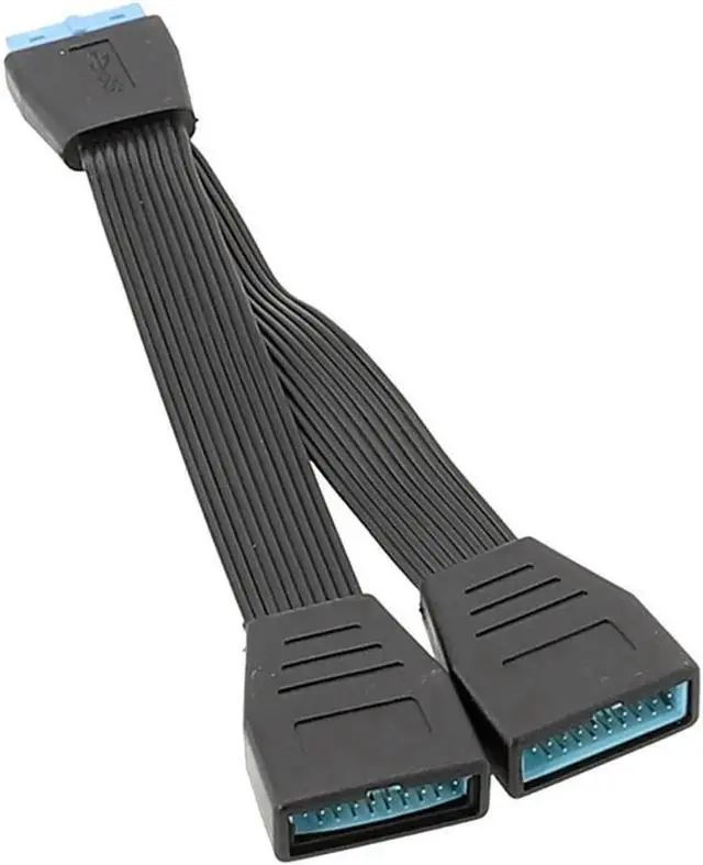 Main image of Aomoproing FOR 150mm Computer Motherboard 19Pin USB Extension Cable 1 to 2 Splitter