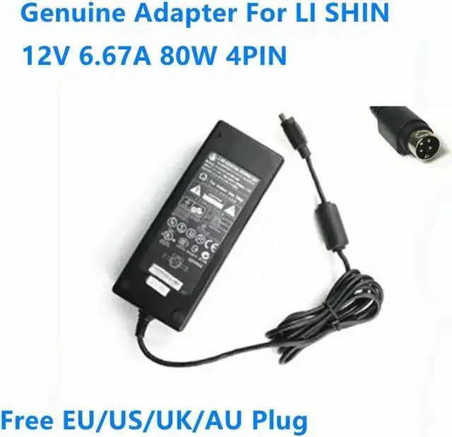 Main image of Aomoproing 12V 6.67A 80W 4PIN LS LI SHIN 0219B1280 LSE0111C1280 PA-1081-01 AC Adapter For LCD2026 LCD20B66 Power Supply Charger