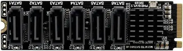 Main image of Aomoproing FOR 6Ports Sata 3.0 to M.2 Adapter PCIE 3.0 X2 16Gbps & Sata3.0 6Gbps Riser Expansion Card for Desktop PC Computer Converter