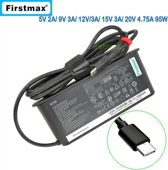 Main image of Aomoproing 95W Type-C Charger 20V 4.75A for IdeaPad 5 Pro-16ACH6 ThinkBook 14p G2 ACH Yoga Slim 7 Pro-14ARH5 ADLX95YLC2A AC Adapter