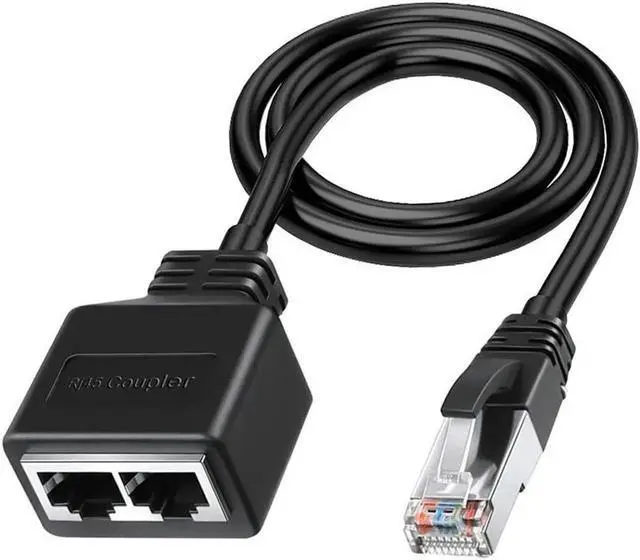 Main image of Aomoproing LAN Ethernet Adaptador RJ45 Male To 2 Female Splitter RJ45 1 To 2 Ethernet LAN Network Adapter Cable