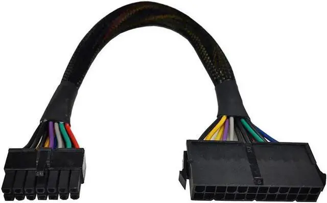 Main image of Aomoproing 24 Pin to 14 Pin ATX PSU Main Power Adapter Braided Sleeved Cable for for PC and Servers 12-Inch(30cm)