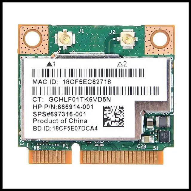 Main image of Aomoproing BCM943228HMB Card Network Card Dual Band 300Mbps Bluetooth4.0 802.11A/B/G/N Mini PCI-E Laptop WLAN Adapter