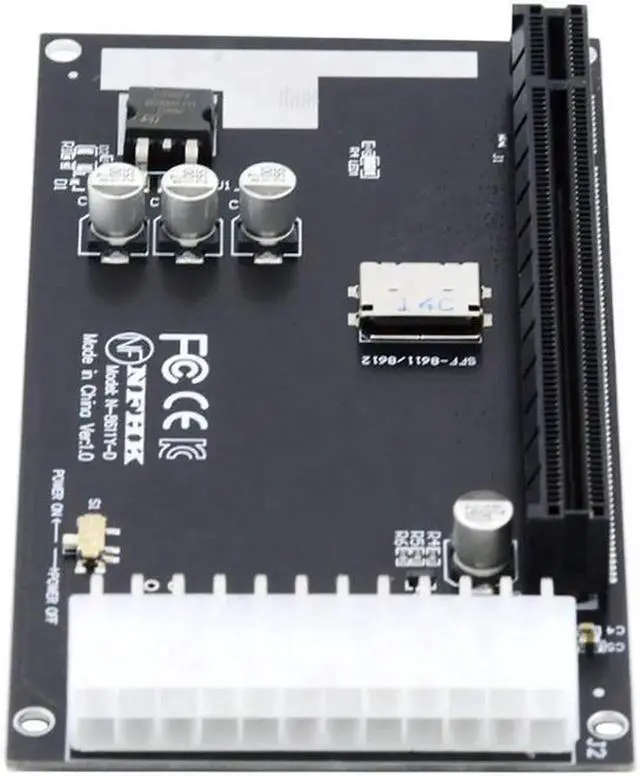 Main image of Aomoproing FOR 4x SFF-8612 SFF-8611 to PCIE PCI-Express 16x for Adapter with ATX 24pin Power Port for Mainboard Graphics Card