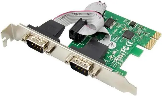 Alt view image 2 of 2 - Aomoproing FOR PCIe To 2 Port DB9 RS232 Serial adapter card 2 Ports RS232 To PCIE Converter Card AX99100 Chipset