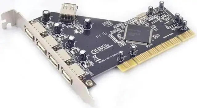 Alt view image 3 of 3 - Aomoproing FOR PCI to 4 Ports External + 1 Port Internal USB 2.0 Expansion Card set for